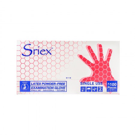 Sriex Latex Powder-Free Examination Gloves
