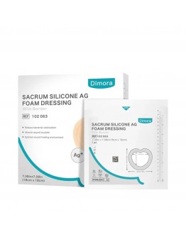 Dimora Sacrum Silicone Ag+ Foam Dressing with Border 7.08" × 7.08"