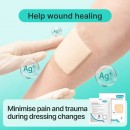Dimora Silicone Ag+ Foam Dressings with Border 4" x 4" 