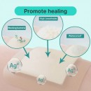Dimora Silicone Ag+ Foam Dressings with Border 4" x 4" 