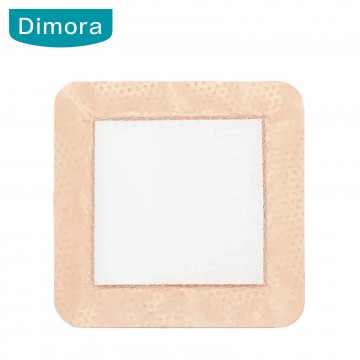 Dimora Silicone Ag+ Foam Dressings with Border 4" x 4" 