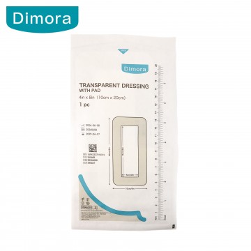 Dimora Transparent Film Dressing with Pads 6" x 8"