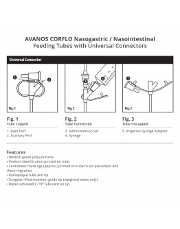 CORFLO Nasogastric/Nasointestinal Feeding Tube w/o Stylet