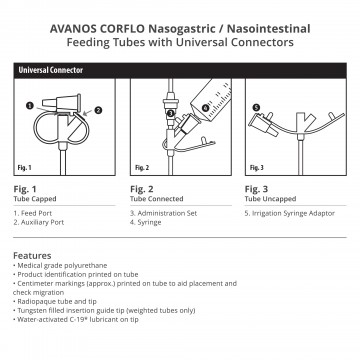 CORFLO Nasogastric/Nasointestinal Feeding Tube w/o Stylet