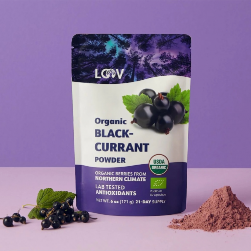 LOOV Freeze-Dried Organic Blackcurrant Powder