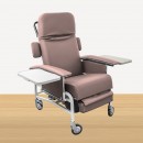 M187 Reclining Geriatric Chair (Steel, With Wheels, Footrest & Foldable Tables)