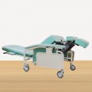 M187 Reclining Geriatric Chair (Steel, With Wheels, Footrest & Foldable Tables)