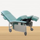 M187 Reclining Geriatric Chair (Steel, With Wheels, Footrest & Foldable Tables)