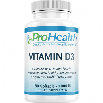 ProHealth Vitamin D3 - 1,000 IU, 180 softgels