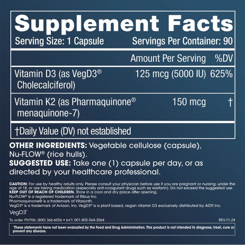 ProHealth Vitamin D3 + K2 - 90 capsules