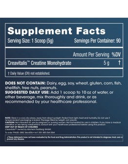 ProHealth Longevity Creatine - Creavitalis Creatine Monohydrate - 5 grams per serving, 450 grams