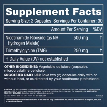 Prohealth Nicotinamide Riboside Pro 500 - 500mg per serving, 60 capsules