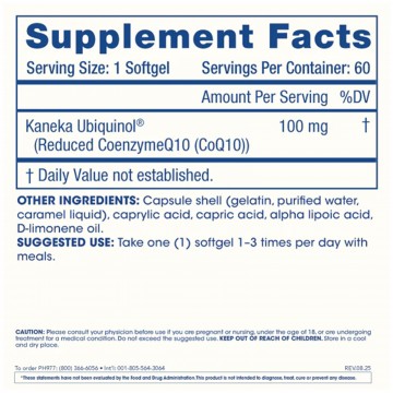 Prohealth Ubiquinol Active CoQ10 - 100mg, 60 Softgels