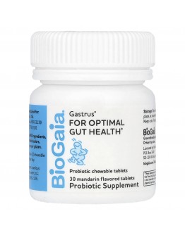 BioGaia, Gastrus For Optimal Gut Health, Mandarin, 30 Tablets