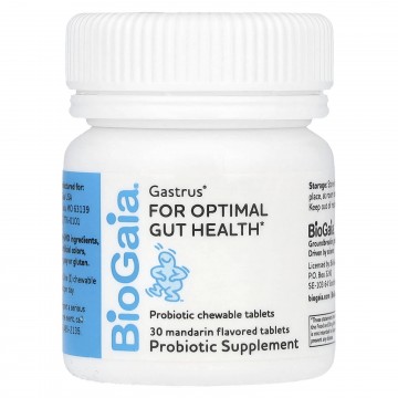 BioGaia, Gastrus For Optimal Gut Health, Mandarin, 30 Tablets