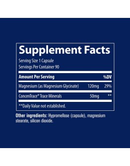 Trace Minerals Magnesium Glycinate - 90 Capsules  (Vegetarian Capsules)