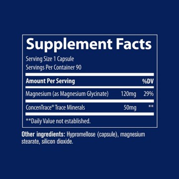 Trace Minerals Magnesium Glycinate - 90 Capsules  (Vegetarian Capsules)