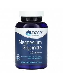 Trace Minerals Magnesium Glycinate - 90 Capsules  (Vegetarian Capsules)