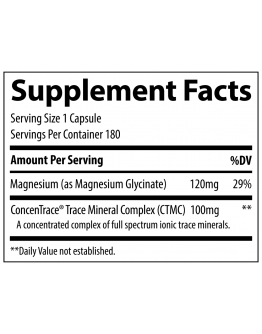 Trace Minerals Magnesium Glycinate - 90 Capsules  (Vegetarian Capsules)