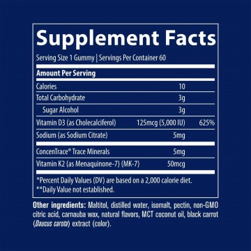 Trace Minerals Vitamin D3 + K2 - 60 Gummies