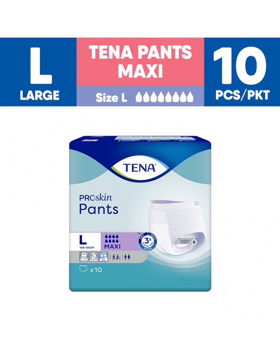 TENA Pants Maxi | Large | Pack of 10