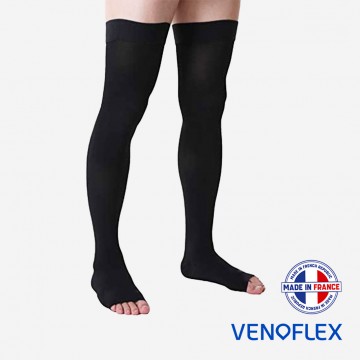 Venoflex Elegance Men's Thigh Stocking / C3, Open Toes