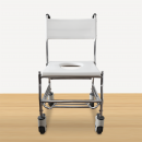 Stainless Steel Mobile Commode // Refurbished