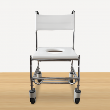 Stainless Steel Mobile Commode // Refurbished