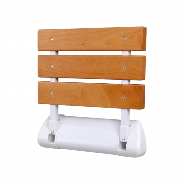 Wooden Aluminum Wall-Mounted Shower Chair