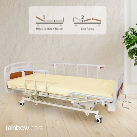 2 Crank Manual Split Hospital Bed