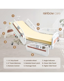 3 Crank Electrical Luxury Plus Hospital Bed
