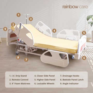 3 Crank Electrical Luxury Hospital Bed