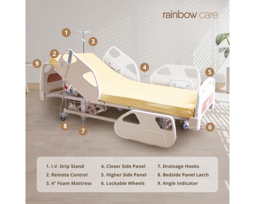 3 Crank Electrical Luxury Hospital Bed