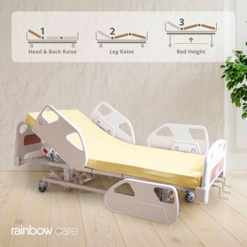 3 Crank Manual Luxury Hospital Bed