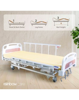3 Crank Manual Hospital Bed