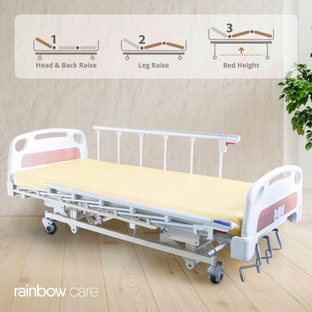 3 Crank Manual Hospital Bed