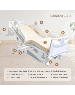 5 Crank Electrical Hospital Bed 
