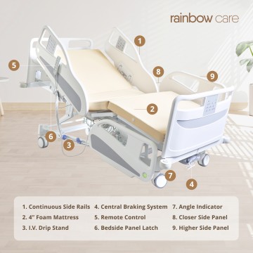 5 Crank Electrical Hospital Bed 
