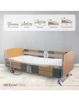 Practico Alu Plus Low Premium Nursing Bed, Split Side Rails