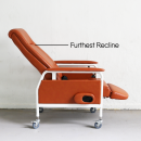 KW-WF Reclining Geriatric Chair (Steel, With Wheels and Footrest)