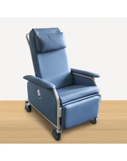 KW-WF-LUX Reclining Geriatric Chair (Steel, With Wheels, Footrest & Padded Arm Rest)