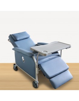 KW-WF-LUX Reclining Geriatric Chair (Steel, With Wheels, Footrest & Padded Arm Rest)