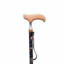 FT2605 Black Tropical Floral Walking Stick