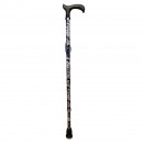 FT2607 Blue Marble Black Grip Walking Stick