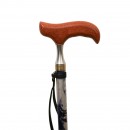 FT2609 Blue Marble Wood Grip Walking Stick