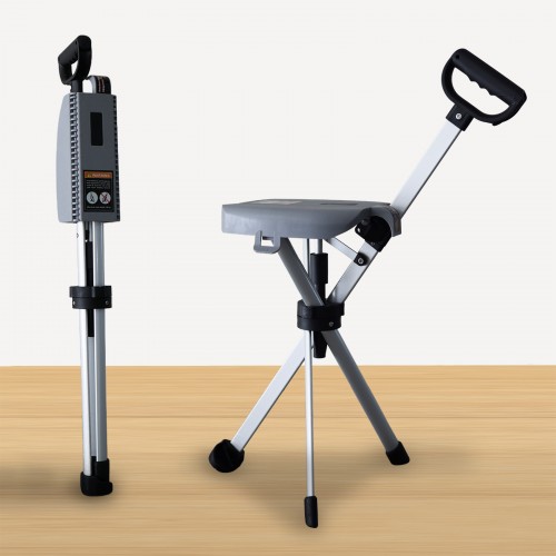 Foldable Walking Stick with Seat
