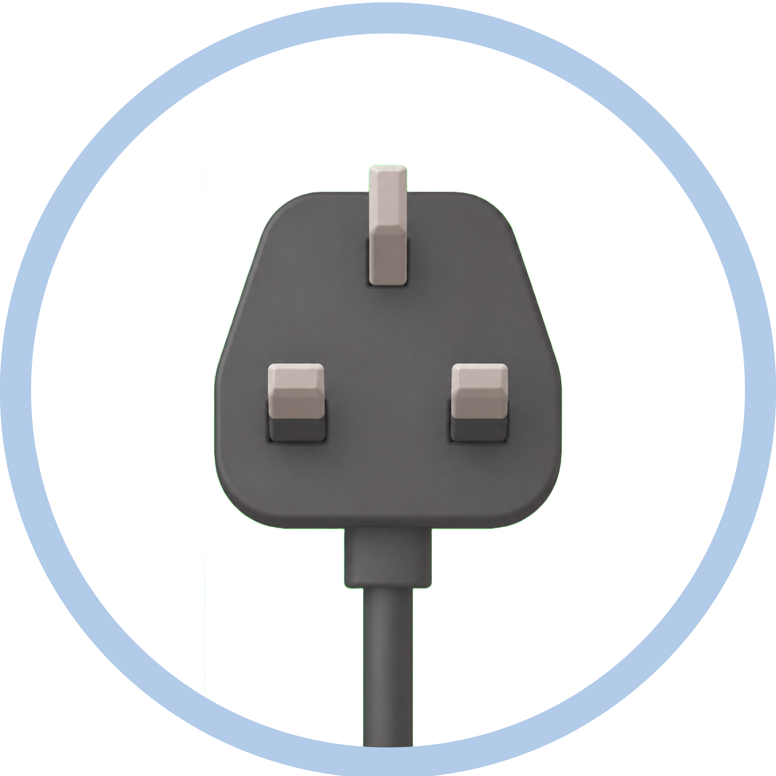 Three-pin power plug