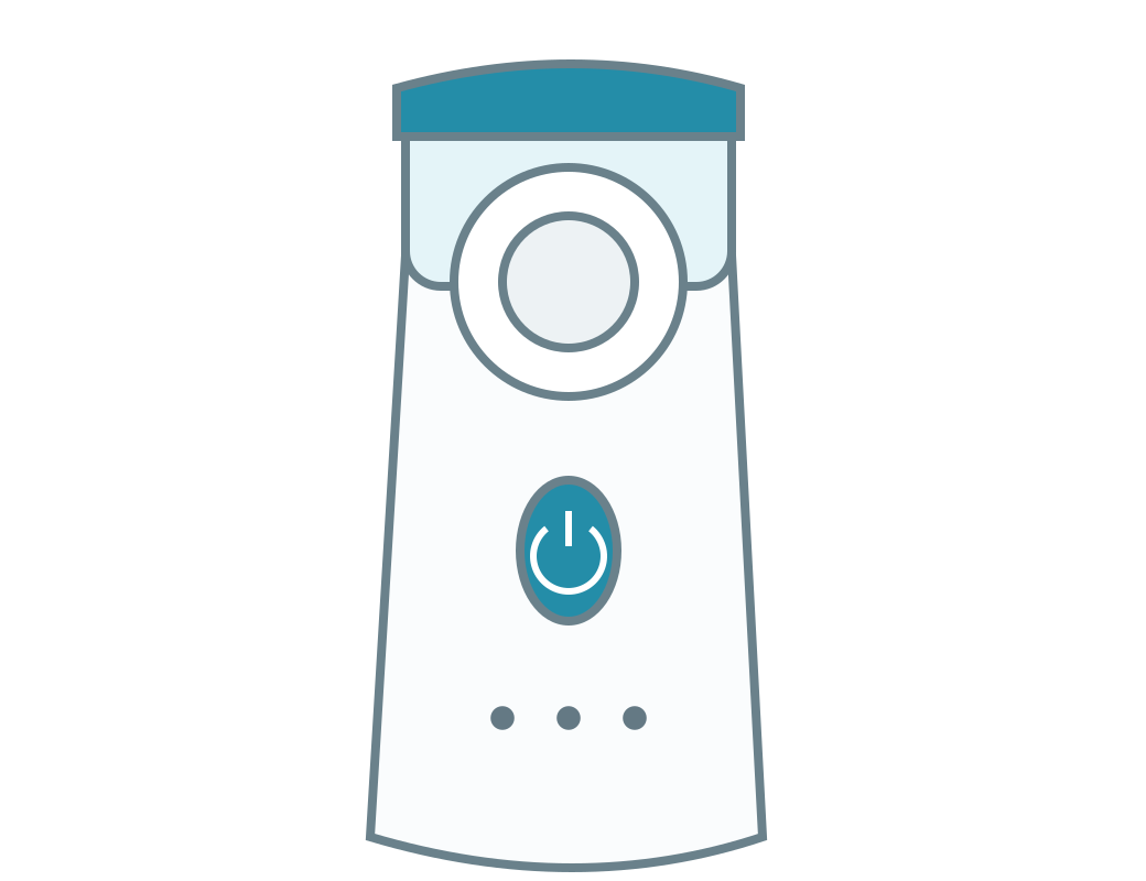 Illustration of the handheld NBM-7 nebuliser