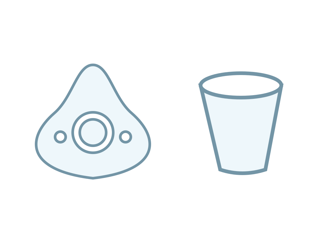 Illustrations of mask and mouthpiece options