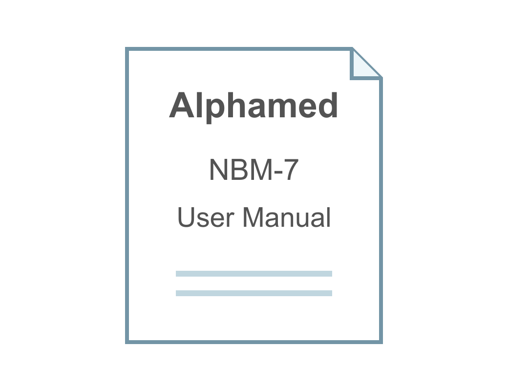 Illustration of the Alphamed NBM-7 user manual